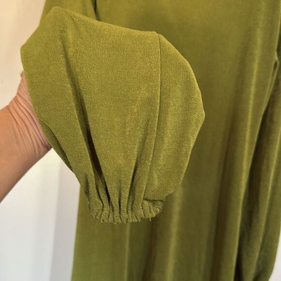 Princess Polly NWT Green Wrap Mini Dress Low Impact Stretch‎ Size 6 - Picture 7 of 8